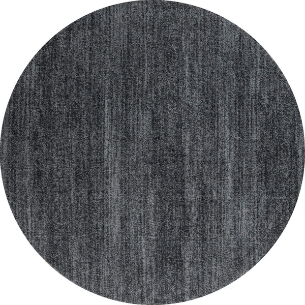 Round Rugs - 94" x 94" x 1.2" Smoke Microfiber Polyester Round Rug