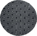 Rugs Round Rugs - 94" x 94" x 1.2" Smoke Microfiber Polyester Round Rug HomeRoots