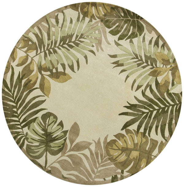 Rugs Round Wool Rug 7'6" Round Wool Ivory Area Rug 158 HomeRoots