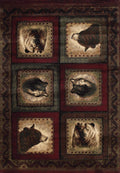 Rugs Rug Mat - 31" x 50" x 0.47" Burgundy Polypropylene Mat HomeRoots