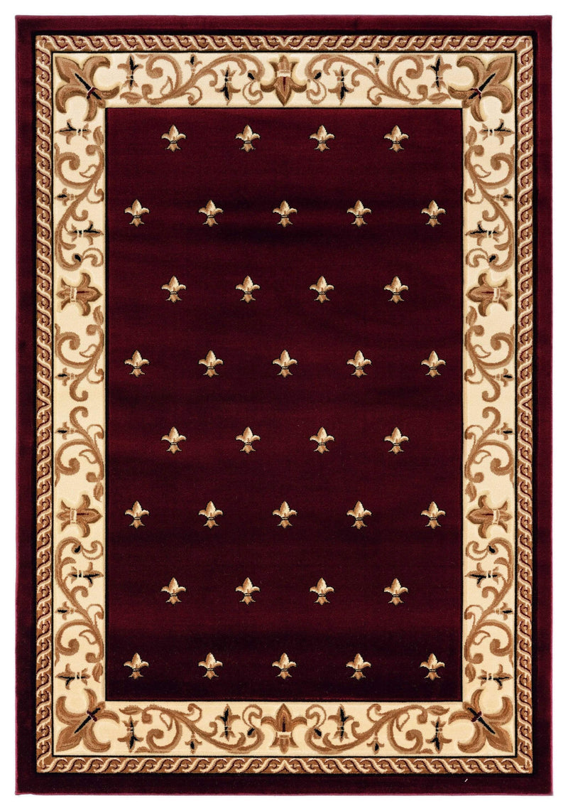 Rugs Rug Mat - 31" x 50" x 0.53" Burgundy Olefin/Polypropylene Mat HomeRoots