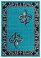 Rugs Rug Mat 31" x 50" x 0.53" Turquoise Olefin/Polypropylene Mat Rug 7425 HomeRoots