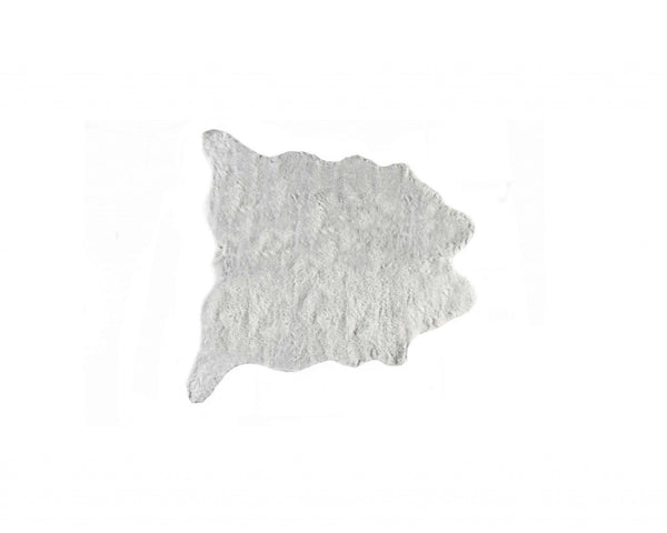 Rugs Rug Store - 0.8" x 60" x 51" Acrylic Plush, Polyester Grey Rug HomeRoots