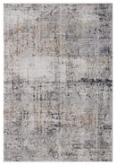 Rugs Rug Store 23" x 36" x 0.39" Grey Viscose/Polyester Accent Rug 6805 HomeRoots