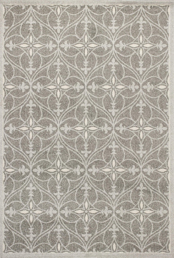 Rugs Rug Store 5'3" x 7'7" UV-treated Polypropylene Grey Area Rug 4071 HomeRoots