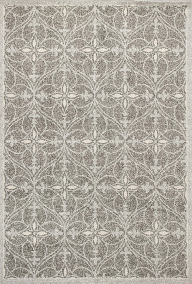 Rugs Rug Store 5'3" x 7'7" UV-treated Polypropylene Grey Area Rug 4071 HomeRoots