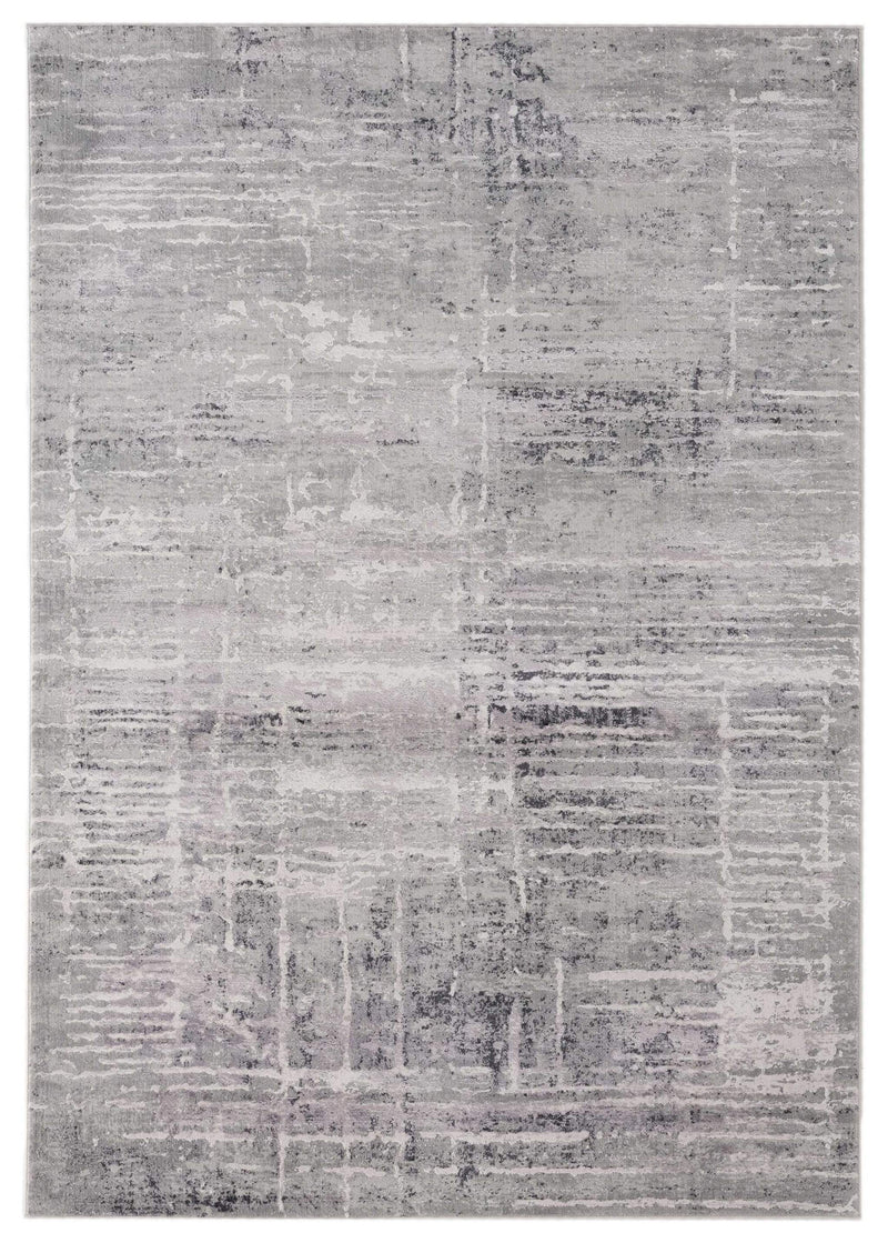 Rugs Rug Store 6 x 86" x 0.39" Grey Viscose/Polyester Area Rug 6799 HomeRoots