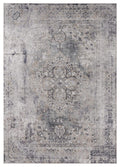Rugs Rug Store 6 x 86" x 0.39" Grey Viscose/Polyester Area Rug 6811 HomeRoots