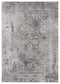Rugs Rug Store 6 x 86" x 0.39" Grey Viscose/Polyester Area Rug 6811 HomeRoots