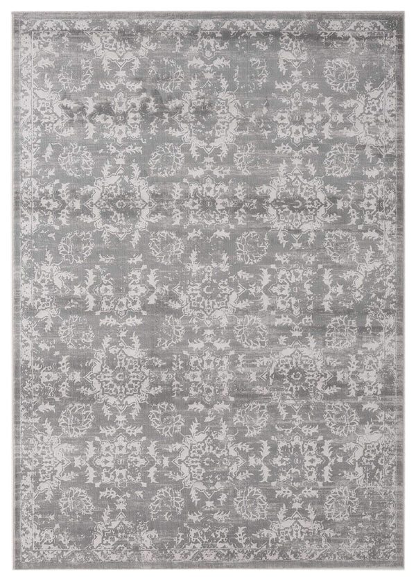 Rugs Rug Store 6 x 86" x 0.39" Grey Viscose/Polyester Area Rug 6823 HomeRoots