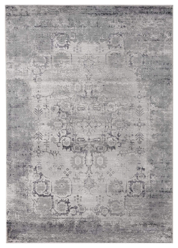 Rugs Rug Store - 6 x 86" x 0.39" Grey Viscose/Polyester Area Rug HomeRoots
