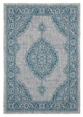 Rugs Rug Store 63" x 90" x 0.04" Aqua Polypropylene Area Rug 6899 HomeRoots