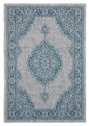 Rugs Rug Store 63" x 90" x 0.04" Aqua Polypropylene Area Rug 6899 HomeRoots