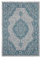 Rugs Rug Store 63" x 90" x 0.04" Aqua Polypropylene Area Rug 6899 HomeRoots