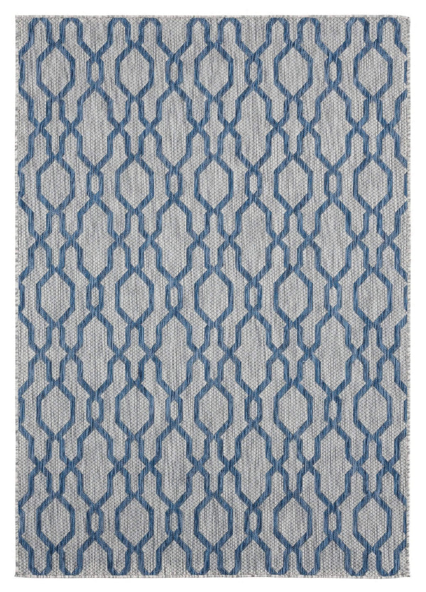 Rugs Rug Store 63" x 90" x 0.04" Blue Polypropylene Area Rug" 6909 HomeRoots