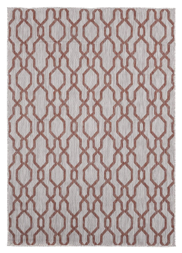 Rugs Rug Store 63" x 90" x 0.04" Terracotta Polypropylene Area Rug 6903 HomeRoots