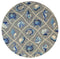 Rugs Rug Store - 7'6" Round UV-treated Polypropylene Grey Area Rug HomeRoots