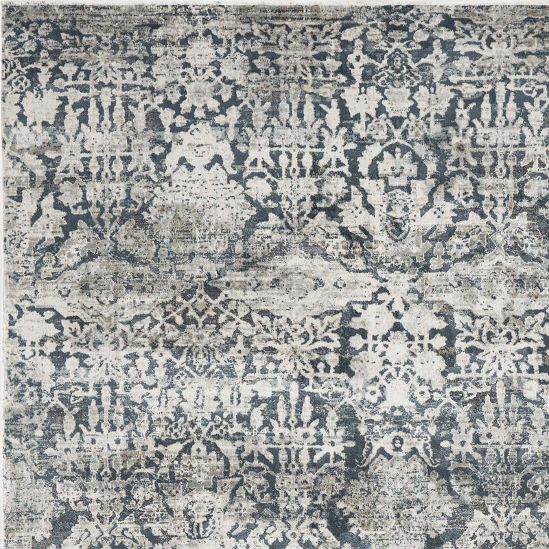 Rugs Rug Store - 91" X 91" X 0.'25" Teal Polyester / Viscose Rug HomeRoots