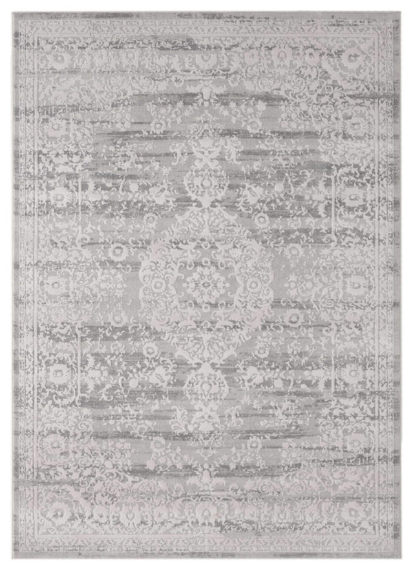 Rugs Rug Store 94" x 126" x 0.39" Grey Viscose/Polyester Area Rug 6820 HomeRoots