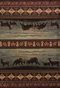 Rugs Rugs 31" x 88" x 0.47" Smoke Blue Polypropylene Runner Rug 8977 HomeRoots