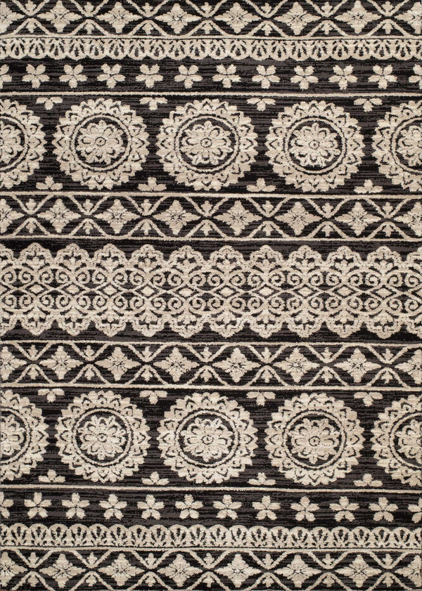 Rugs Rugs - 31" x 90" x 0.39" Onyx Polyester Mat Rug HomeRoots