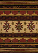 Rugs Rugs 63" x 86" x 0.4" Auburn Polypropylene Area Rug 8116 HomeRoots