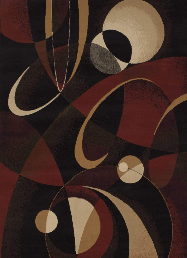 Rugs Rugs 63" x 86" x 0.4" Auburn Polypropylene Area Rug 8148 HomeRoots