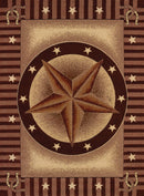 Rugs Rugs 63" x 86" x 0.4" Auburn Polypropylene Area Rug 8176 HomeRoots