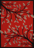 Rugs Rugs 63" x 86" x 0.4" Garnet Polypropylene Area Rug 8196 HomeRoots