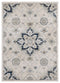 Rugs Rugs 63" x 86" x 0.79" Beige Microfiber/Polyester Area Rug 8044 HomeRoots