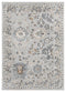 Rugs Rugs 63" x 86" x 0.79" Blue/Grey Microfiber/Polyester Area Rug 8028 HomeRoots