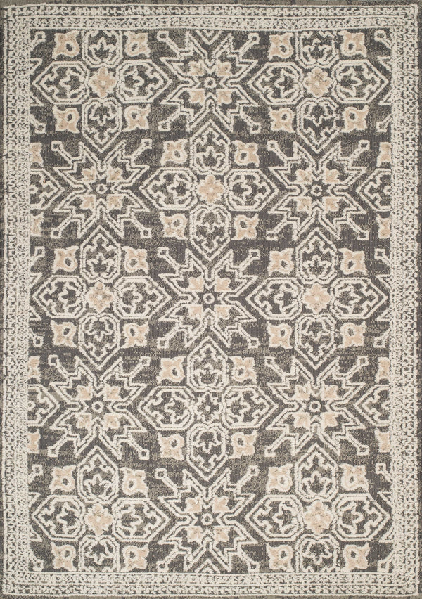 Rugs Rugs 63" x 90" x 0.39" Taupe Polyester Area Rug 8076 HomeRoots