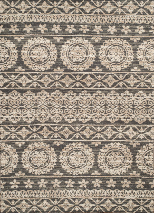 Rugs Rugs - 63" x 90" x 0.39" Taupe Polyester Area Rug HomeRoots