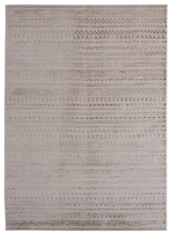 Rugs Rugs 94" x 126" x 0.39" Wheat Polyester/Olefin Area Rug 7925 HomeRoots