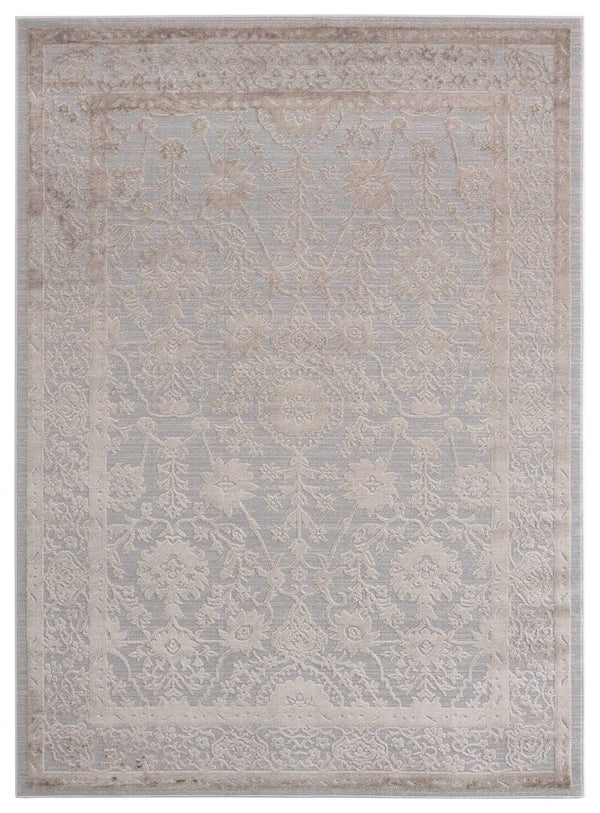 Rugs Rugs - 94" x 126" x 0.39" Wheat Polyester/Olefin Area Rug HomeRoots
