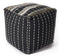Rugs Rugs For Sale - 18" x 18" Wool Black Pouf HomeRoots