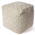 Rugs Rugs For Sale - 18" x 18" Wool Ivory Pouf HomeRoots