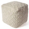 Rugs Rugs For Sale - 18" x 18" Wool Ivory Pouf HomeRoots