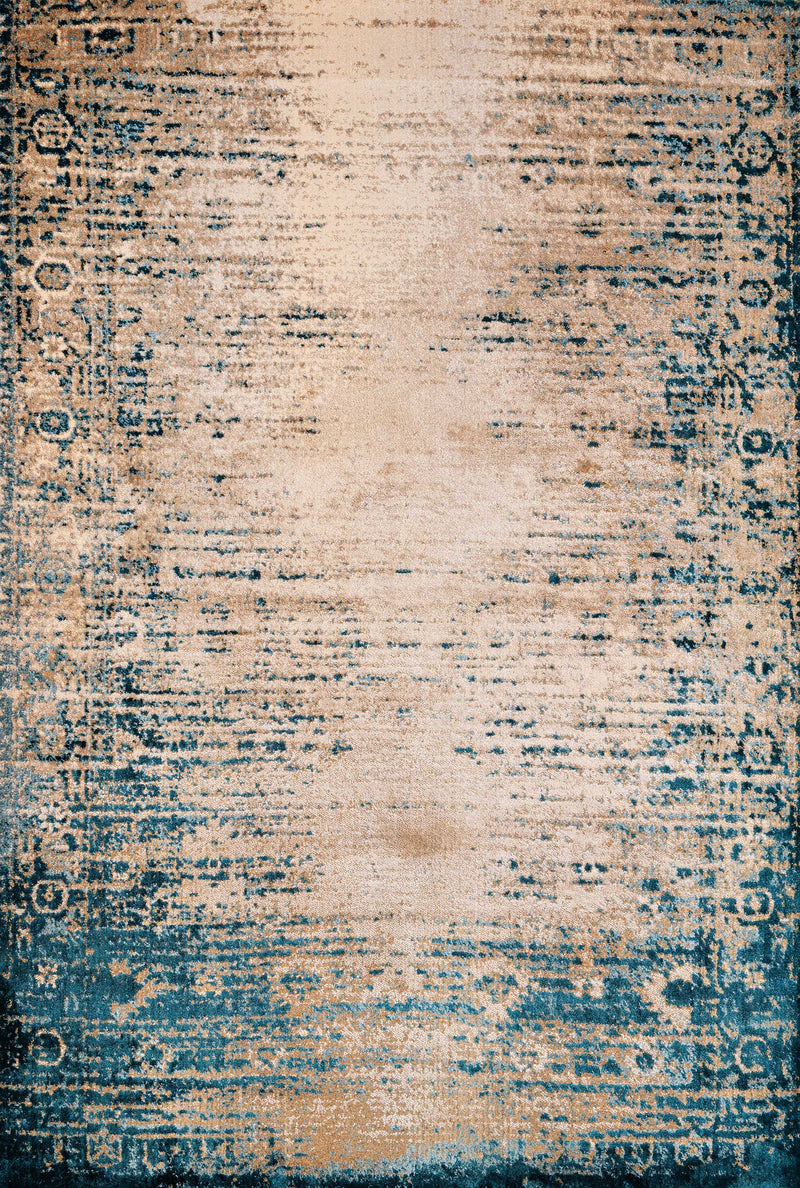 Rugs Rugs For Sale 22" x 86" x 0.35" Cerulean Olefin/Polyester Runner Rug 9448 HomeRoots