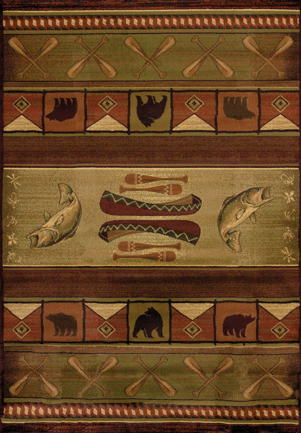 Rugs Rugs For Sale 23" x 88" x 0.45" Lodge Polypropylene Runner Rug 9348 HomeRoots