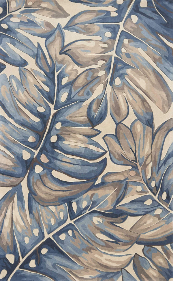 Rugs Rugs For Sale - 3'3" x 5'3" Wool Blue Area Rug HomeRoots