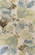 Rugs Rugs For Sale 3'3" x 5'3" Wool Ivory/Blue Area Rug 2450 HomeRoots