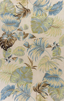 Rugs Rugs For Sale 3'3" x 5'3" Wool Ivory/Blue Area Rug 2450 HomeRoots