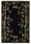 Rugs Rugs For Sale - 3'6" x 5'6" Wool Black Area Rug HomeRoots