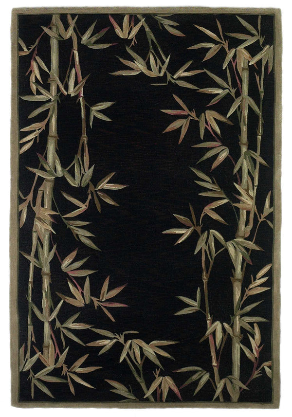 Rugs Rugs For Sale - 3'6" x 5'6" Wool Black Area Rug HomeRoots