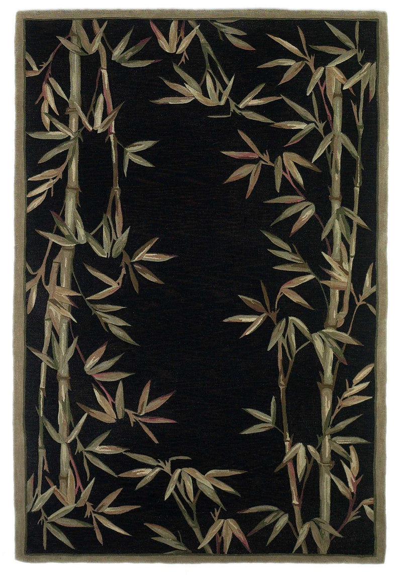 Rugs Rugs For Sale - 3'6" x 5'6" Wool Black Area Rug HomeRoots