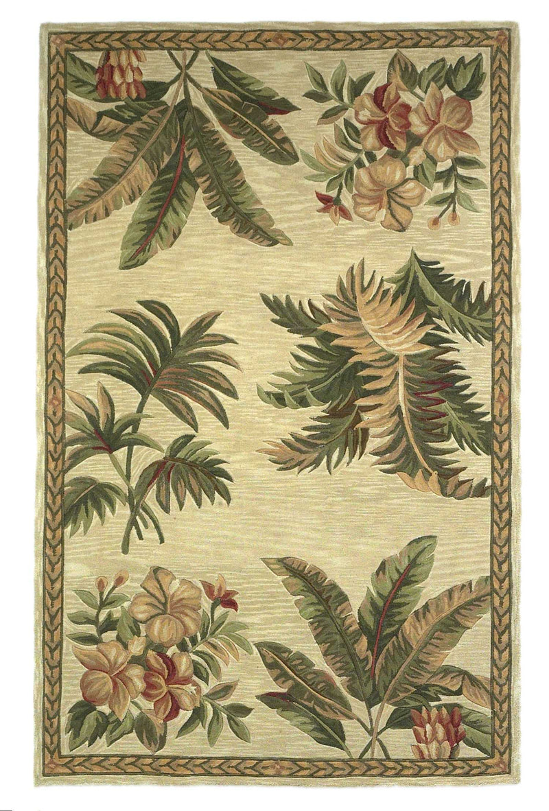 Rugs Rugs For Sale 3'6" x 5'6" Wool Ivory Area Rug 2734 HomeRoots