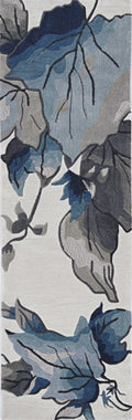 Rugs Rugs For Sale - 60" X 90" X 0.'5" Ivory Blue Polyester Rug HomeRoots