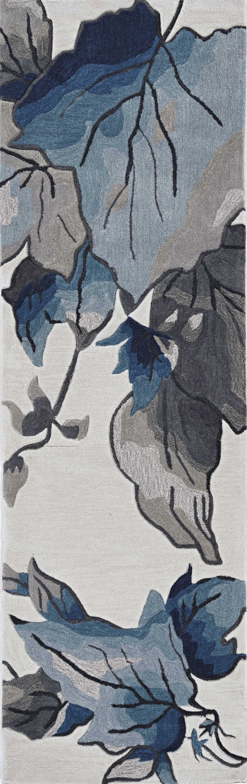 Rugs Rugs For Sale - 60" X 90" X 0.'5" Ivory Blue Polyester Rug HomeRoots
