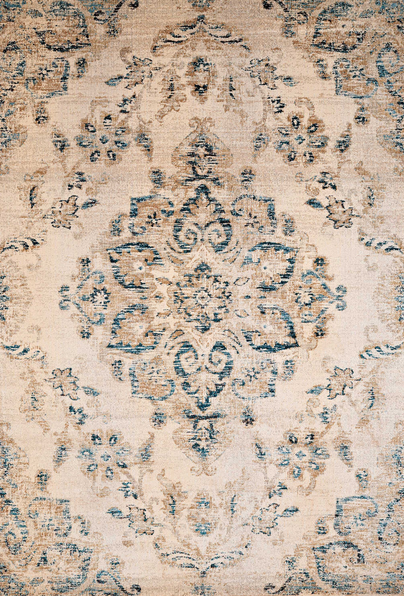 Rugs Rugs For Sale 63" x 86" x 0.35" Parchment Olefin/Polyester Area Rug 9485 HomeRoots
